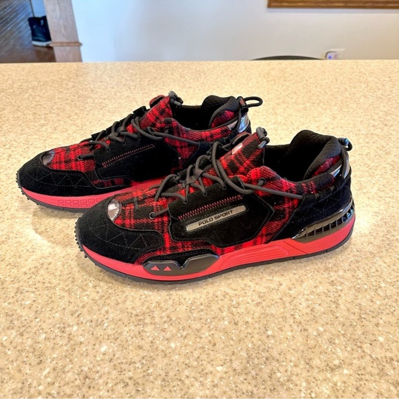 Polo by Ralph Lauren Red and Black Athletic Shoes!! no box main image 13